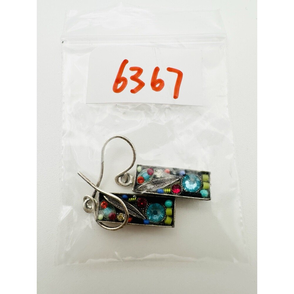 Firefly multi colored wire hook earrings drop - dangle - Picture 5 of 5